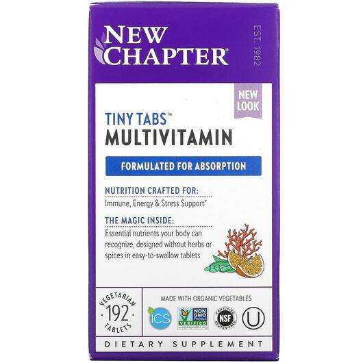 Основное фото товара New Chapter, Мультивитамины, Tiny Tabs Multivitamin, 192 таблеток
