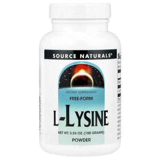 Основне фото товара L-Lysine Основне фото товара Source Naturals, L-Lysine, L-Лізин, 100 г
