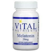 Vital Nutrients, Мелатонин, Melatonin 20 mg, 60 капсул