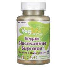 VegLife, Vegan Glucosamine Supreme Plus MSM & Hyaluronic A...