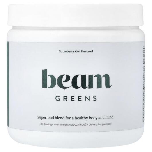 Основное фото товара Beam Organics, Супергринс, Greens Strawberry Kiwi, 150 г