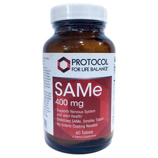 Основное фото товара Protocol for Life Balance, S-Аденозил-L-метионин, SAMe 400 mg,...