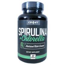 Onnit, Spirulina + Chlorella, Спирулина + Хлорелла, 80 капсул