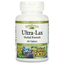 Natural Factors, Слабительное, Ultra-Lax Herbal Formula, 90 та...