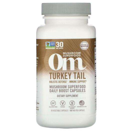 Основне фото товара Om Mushrooms, Turkey Tail 667 mg, Хвіст Індички 667 мг, 90 капсул