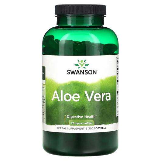 Основное фото товара Swanson, Алоэ Вера, Aloe Vera 25 mg, 300 капсул