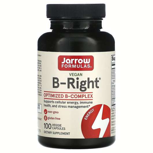 Основне фото товара Jarrow Formulas, B-Right Optimized B-Complex, B-комплекс, 100 ...