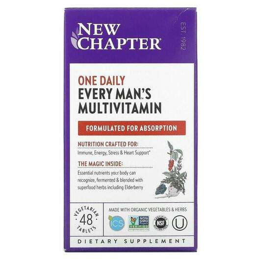 Основне фото товара New Chapter, Every Man's One Daily Multivitamin, Мультивітамін...