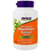Now, Hawthorn Extract Extra Strength 600 mg, 90 Veg Capsules