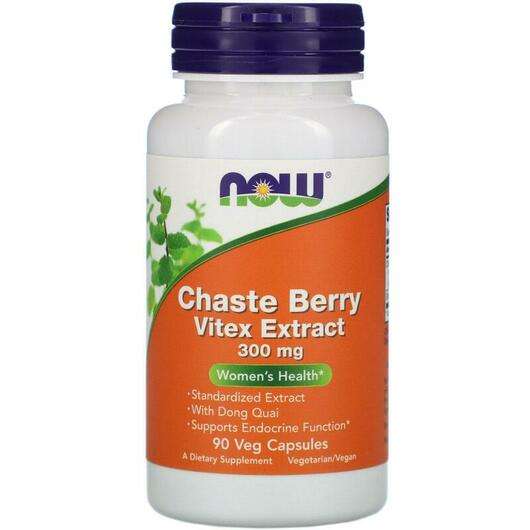 Основне фото товара Now, Chaste Berry Vitex Extract 300 mg, Авраамове дерево 300 м...