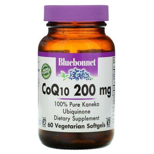 Основне фото товара Bluebonnet, CoQ10 200 mg, Убіхінон 200 мг, 60 капсул
