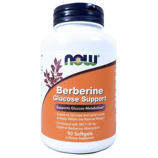 Основне фото товара Now, Berberine Glucose Support, Берберин, 90 капсул