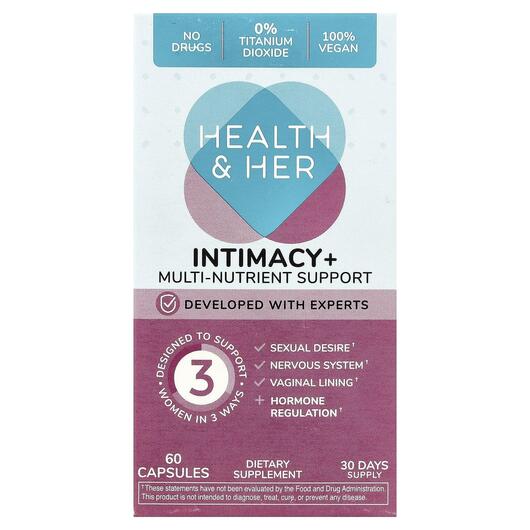 Основне фото товара Intimacy+ Multi-Nutrient Support, Підтримка Лібідо, 60 капсул