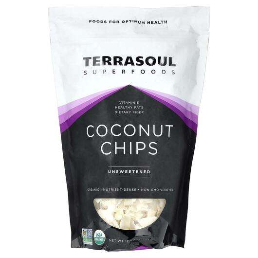 Основне фото товара Terrasoul Superfoods, Coconut Chips Unsweetened, Натуральний п...