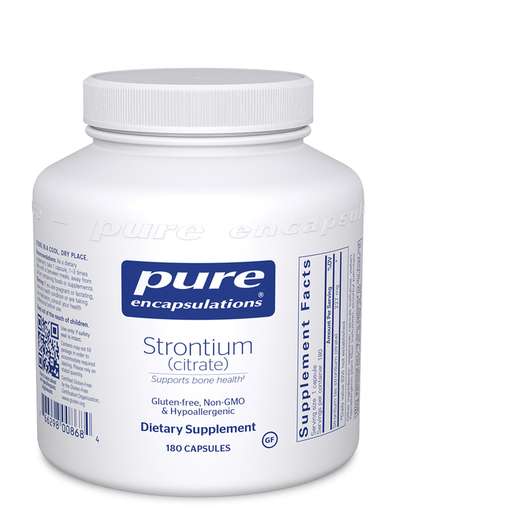 Основне фото товара Pure Encapsulations, Strontium citrate, Стронцій, 180 капсул