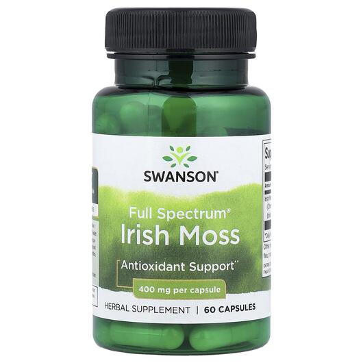 Основне фото товара Full Spectrum Irish Moss 400 mg Основне фото товара Full Spectrum Irish Moss 400 mg, Ірландський морський мох, 60 кап