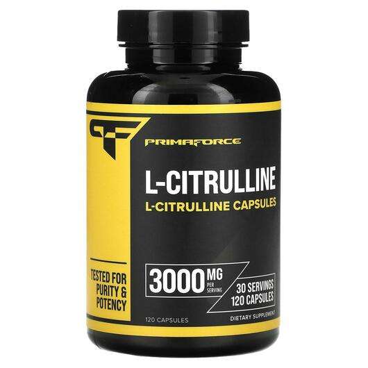 Основне фото товара Primaforce, L-Citrulline 3000 mg, L-Цитруллін, 120 капсул