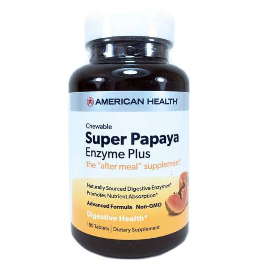 Основне фото товара American Health, Super Papaya Enzyme Plus, Супер Ферменти Папа...