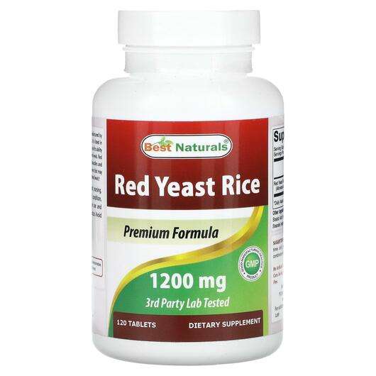 Основное фото товара Best Naturals, Красный дрожжевой рис, Red Yeast Rice 1200 mg, ...