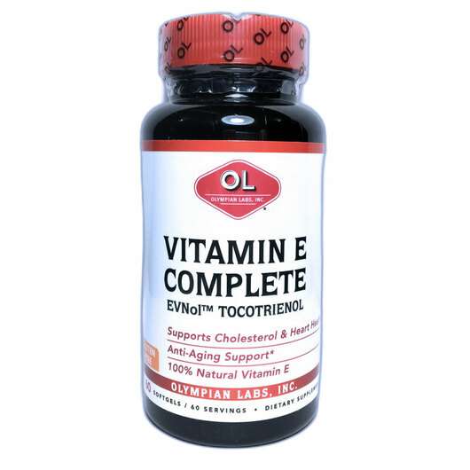 Основное фото товара Olympian Labs, Токотриенолы, Vitamin E Complete, 60 Softгeлs