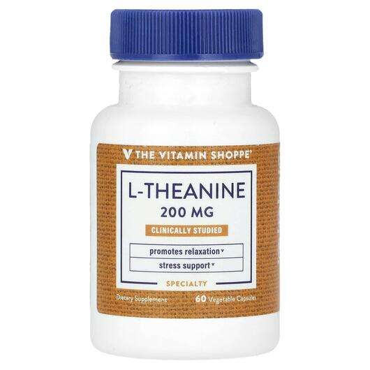 Основное фото товара The Vitamin Shoppe, L-Теанин, L-Theanine 200 mg, 60 капсул