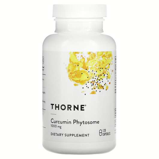 Основне фото товара Thorne, Curcumin Phytosome 1000 mg, Меріва, 120 капсул