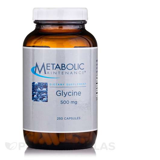Основное фото товара Metabolic Maintenance, L-Глицин, Glycine 500 mg, 250 капсул