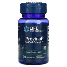 Life Extension, Омега-7, Provinal Purified Omega-7, 30 капсул