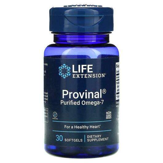 Основне фото товара Life Extension, Provinal Purified Omega-7, Омега-7, 30 капсул