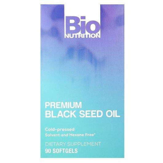 Основне фото товара Bio Nutrition, Premium Black Seed Oil, Чорний кмин, 90 капсул