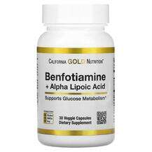 California Gold Nutrition, Benfotiamine + ALA, Бенфотиамін + А...