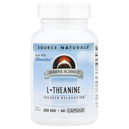 Основное фото товара L-Теанин, Serene Science L-Theanine 200 mg, 60 капсул