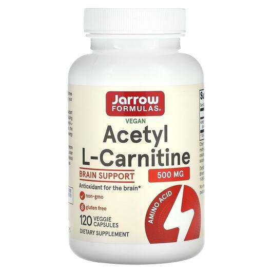 Основное фото товара Jarrow Formulas, Ацетил L-карнитин, Acetyl L-Carnitine 500 mg,...