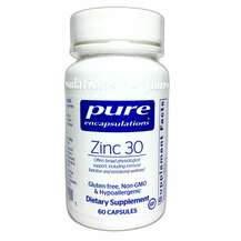Pure Encapsulations, Цинк пиколинат 30 мг, Zinc 30 mg, 60 капсул