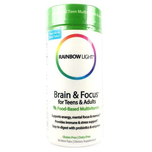 Основне фото товара Rainbow Light, Brain & Focus for Teens, Мультивітаміни для...