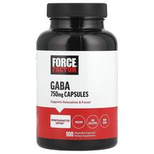 ГАМК GABA 750 mg Force Factor 100 капсул
