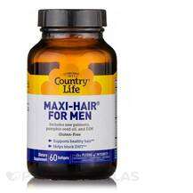 Country Life, Кожа ногти волосы, Maxi-Hair for Men, 60 капсул