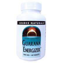 Source Naturals, Гуарана 900 мг, Guarana Energizer 900 mg, 60 ...