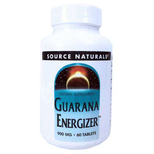Основне фото товара Source Naturals, Guarana Energizer 900 mg, Гуарана Енергетик К...