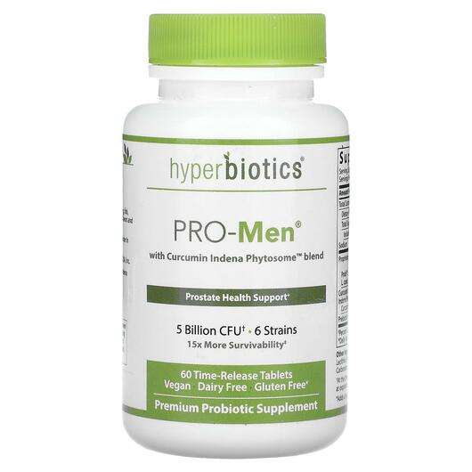 Основное фото товара Hyperbiotics, Пробиотики для мужчин, Pro-Men Probiotics, 60 та...