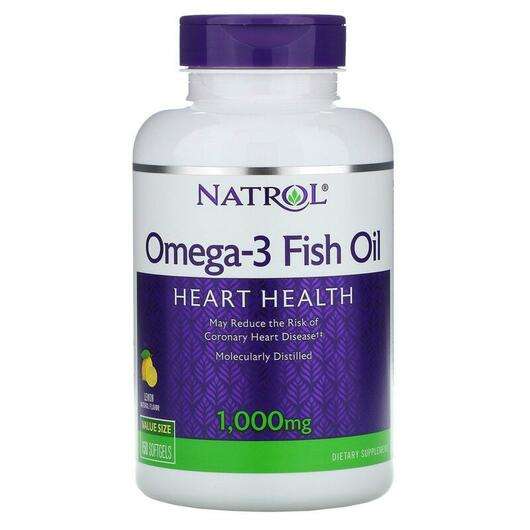 Основне фото товара Natrol, Omega 3 1000 mg, Омега-3, 150 капсул