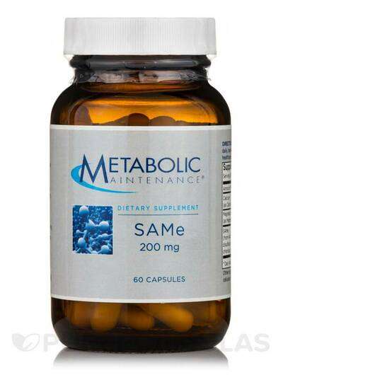 Основне фото товара Metabolic Maintenance, SAMe 200 mg, S-Аденозил-L-метионін, 60 ...