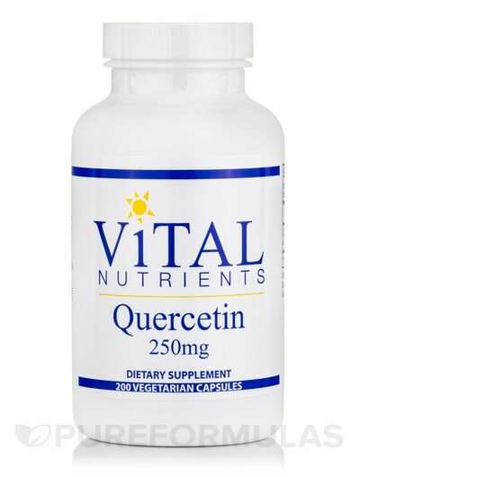 Основное фото товара Vital Nutrients, Кверцетин, Quercetin 250 mg, 200 капсул