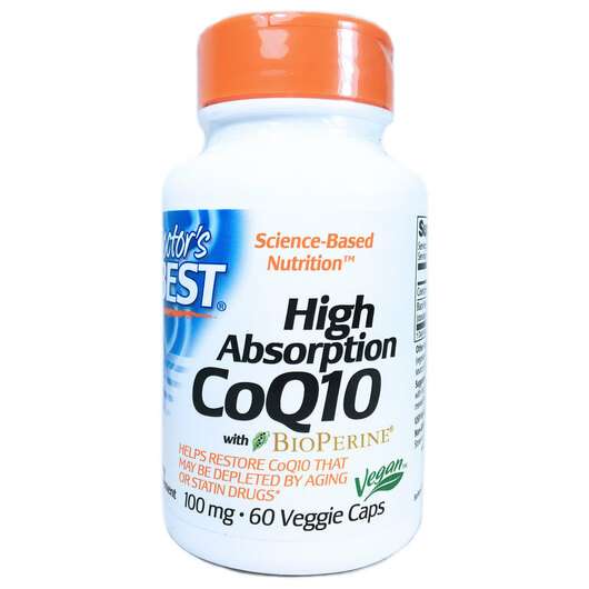 Основное фото товара Doctor's Best, Коэнзим CoQ10 100 мг, High Absorption CoQ10, 60...