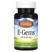 Фото товару Carlson, E-Gems 67 mg 100 IU, Вітамін E Токофероли, 100 капсул
