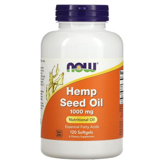 Основне фото товара Hemp Seed Oil 1000 mg Основне фото товара NOW Foods, Hemp Seed Oil 1000 mg, Конопляний протеїн, 120 капсул