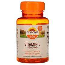 Sundown Naturals, Vitamin E 400 IU, 100 Softgels
