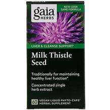 Gaia Herbs, Расторопша, Milk Thistle Seed, 60 капсул