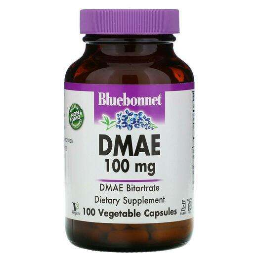 Основное фото товара Bluebonnet, Диметиламиноэтанол 100 мг, DMAE 100 mg, 100 капсул