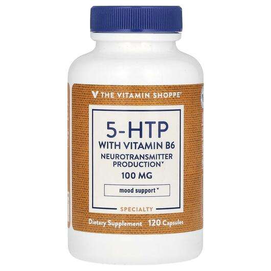 Основное фото товара The Vitamin Shoppe, 5-гидрокситриптофан, 5-HTP with Vitamin B6...